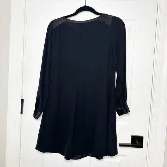 EILEEN FISHER 100% Silk Crepe Georgette Long Sleeve Tunic/Dress Size PP (2-4P) - Picture 5 of 7